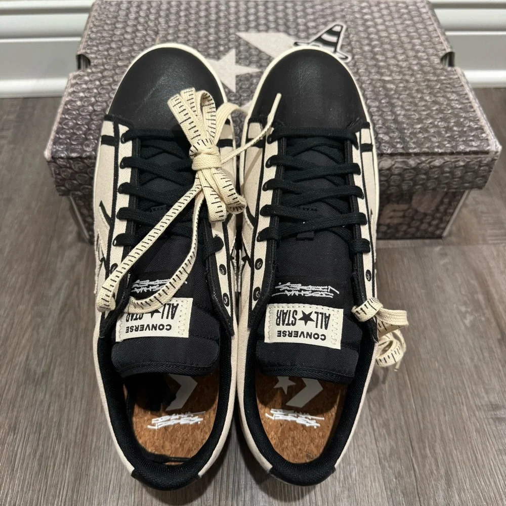 Converse Joshua Vides x Pro Leather Made in Studio Black White Low Sneakers